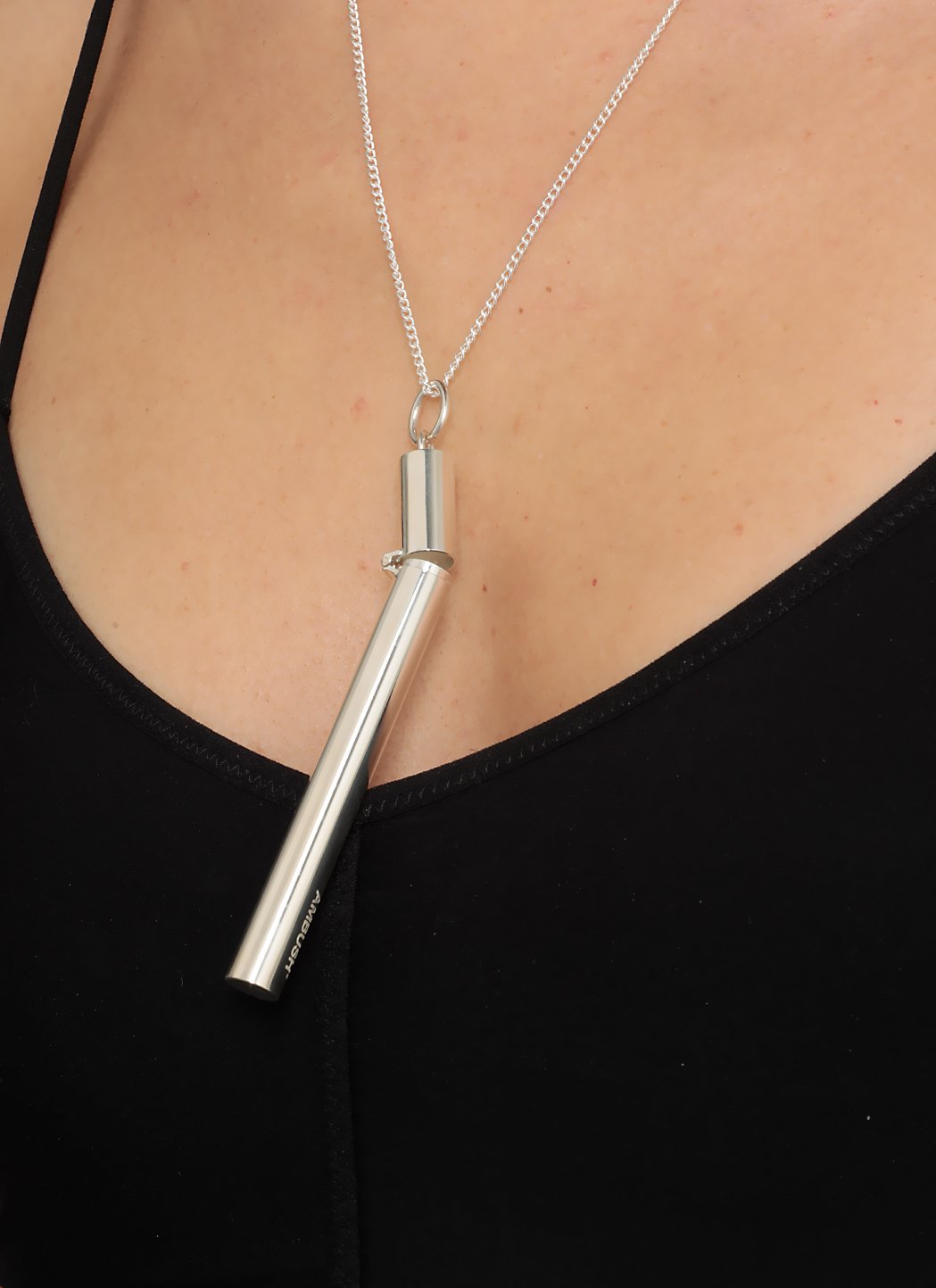 cigarette chain Ambush Cigar Case Necklace - Silver