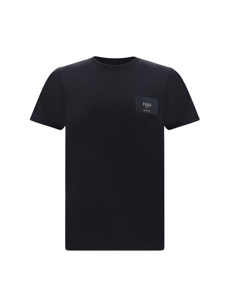 関税/送料込◆フェンディ ロゴ パッチ クルーネック Tシャツ フェンディ ロゴ パッチ クルーネック Tシャツ