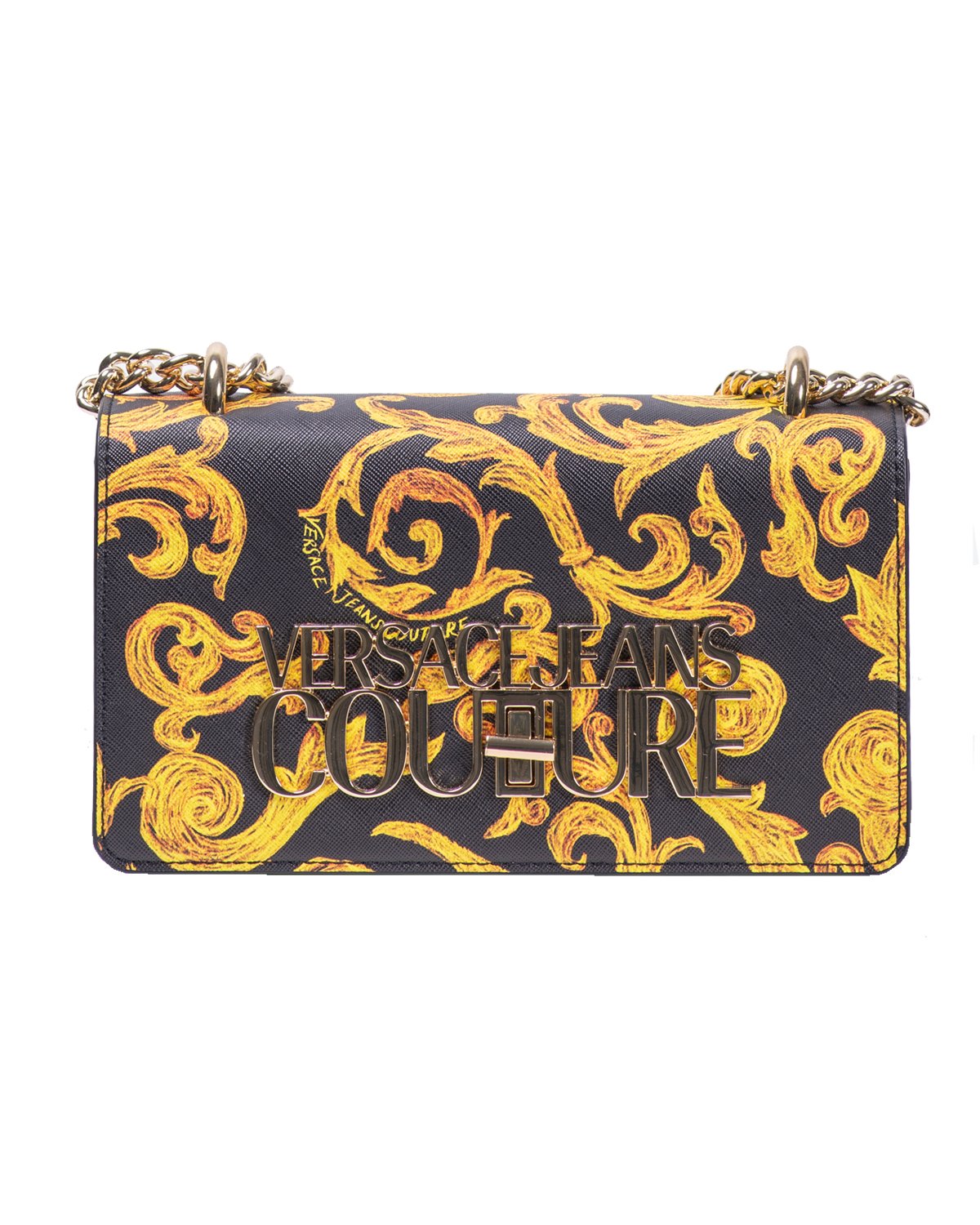 Versace Jeans Couture Logo-Plaque Chain-Linked Shoulder Bag – Cettire