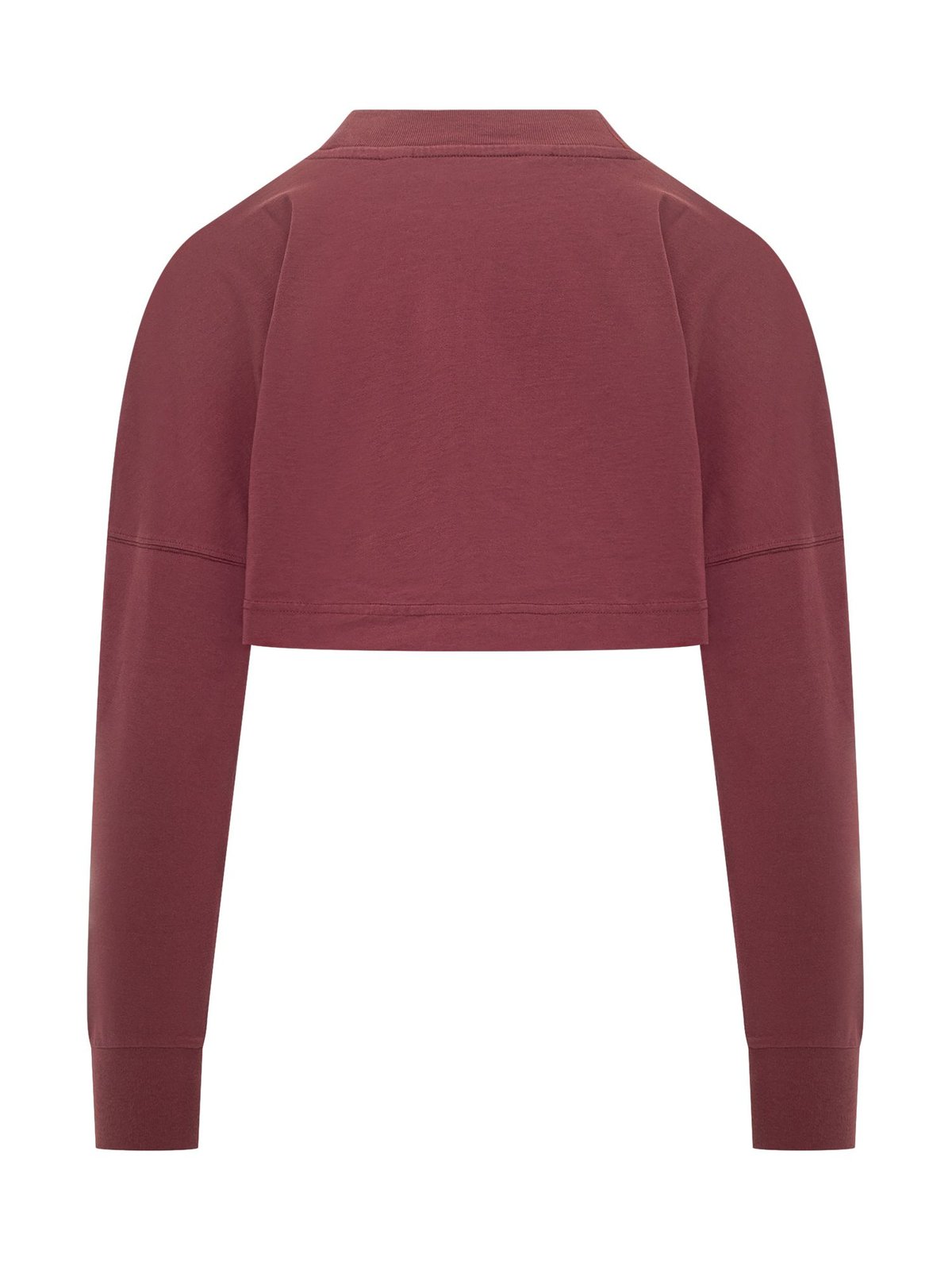 Palm Angels Curved Logo Printed Cropped Top