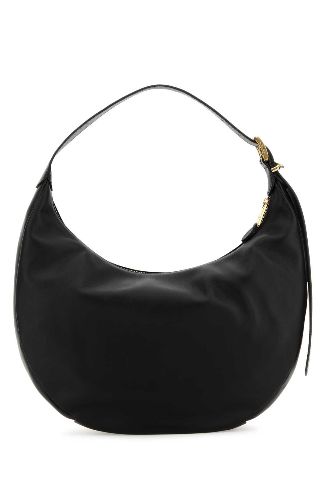Shop Miu Miu Logo-Plaque Zipped Shoulder Bag on Sale at