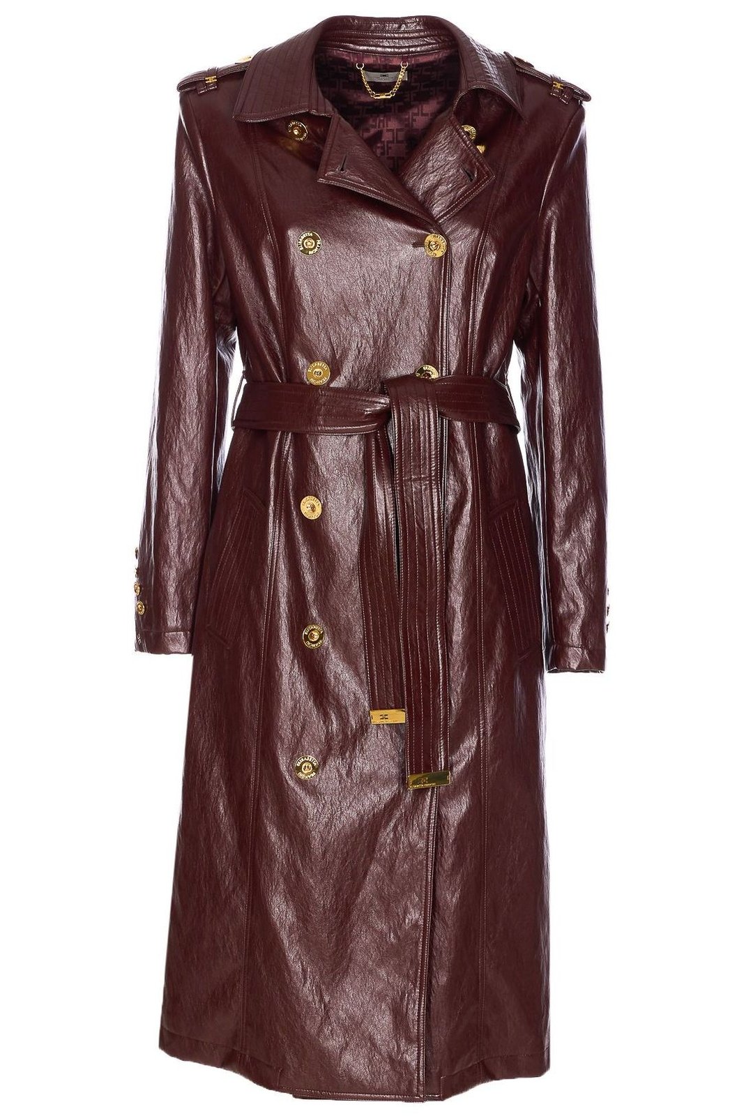 Elisabetta Franchi Belted Double-Breasted Coat