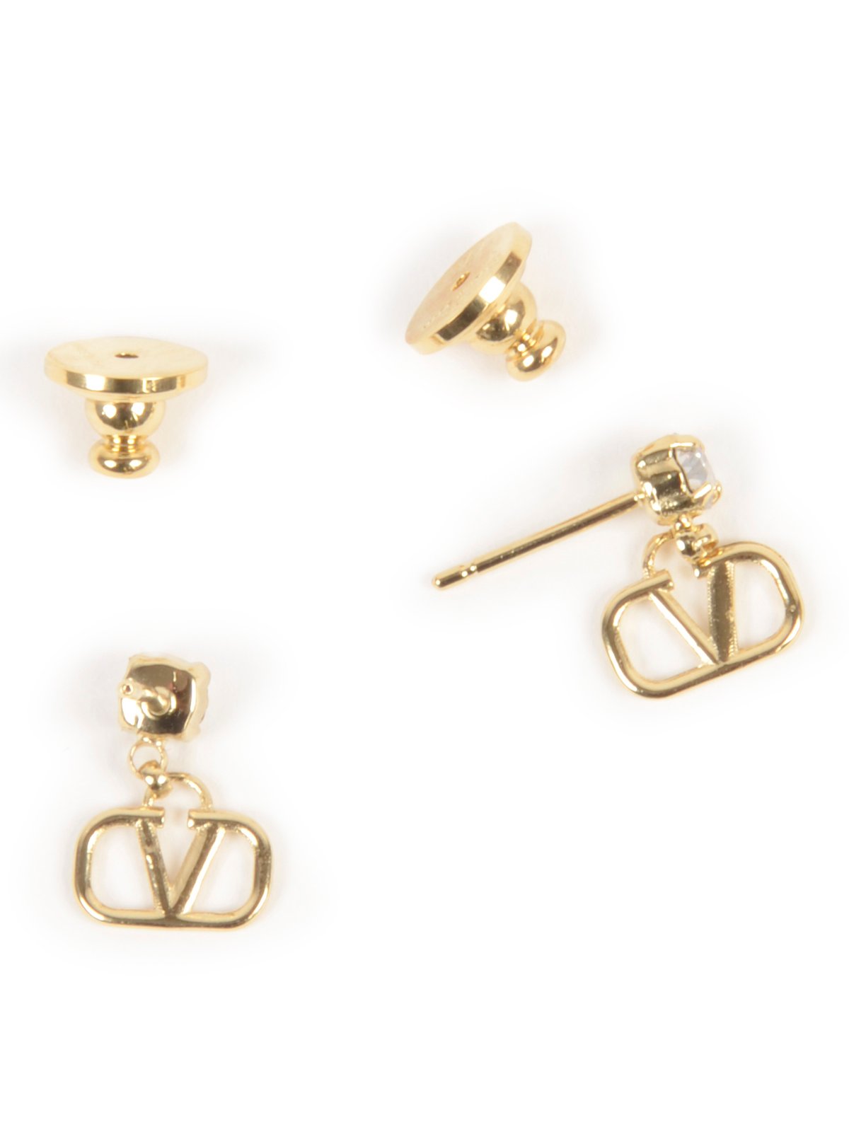 Valentino VLogo Signature Embellished Drop Earrings