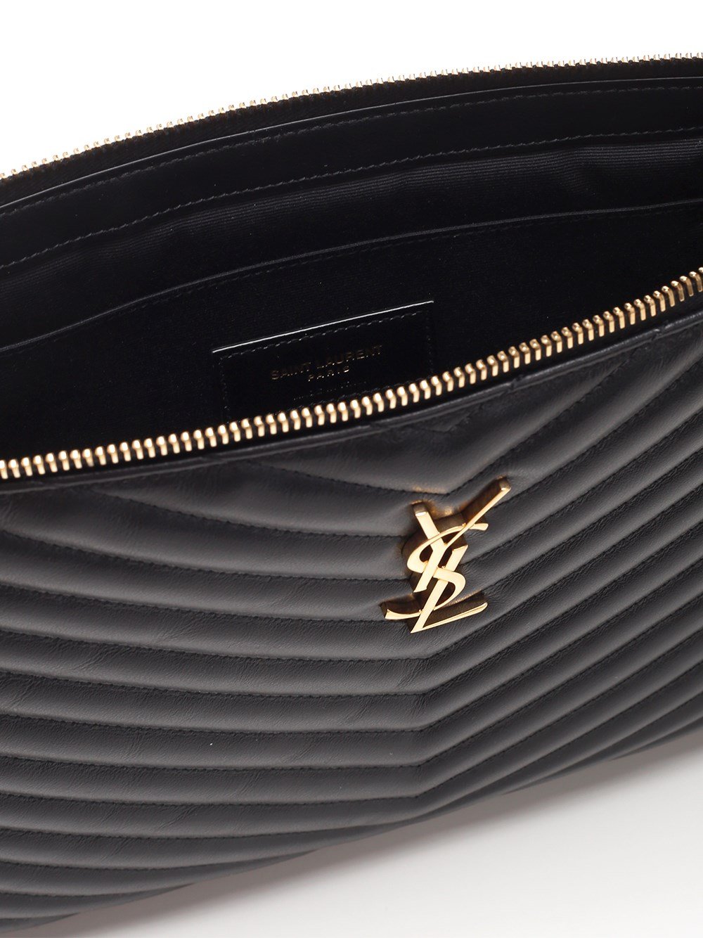 Saint Laurent Cassandre Matelassé Quilted Zipped Pouch