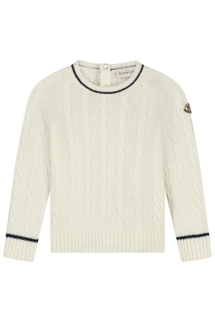 Moncler Enfant Logo Patch Crewneck Jumper