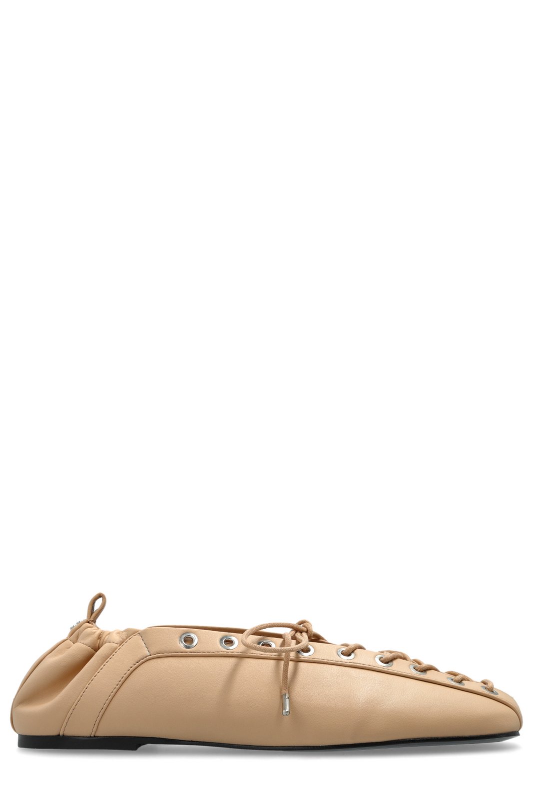 Ganni Lace-Up Ballerinas