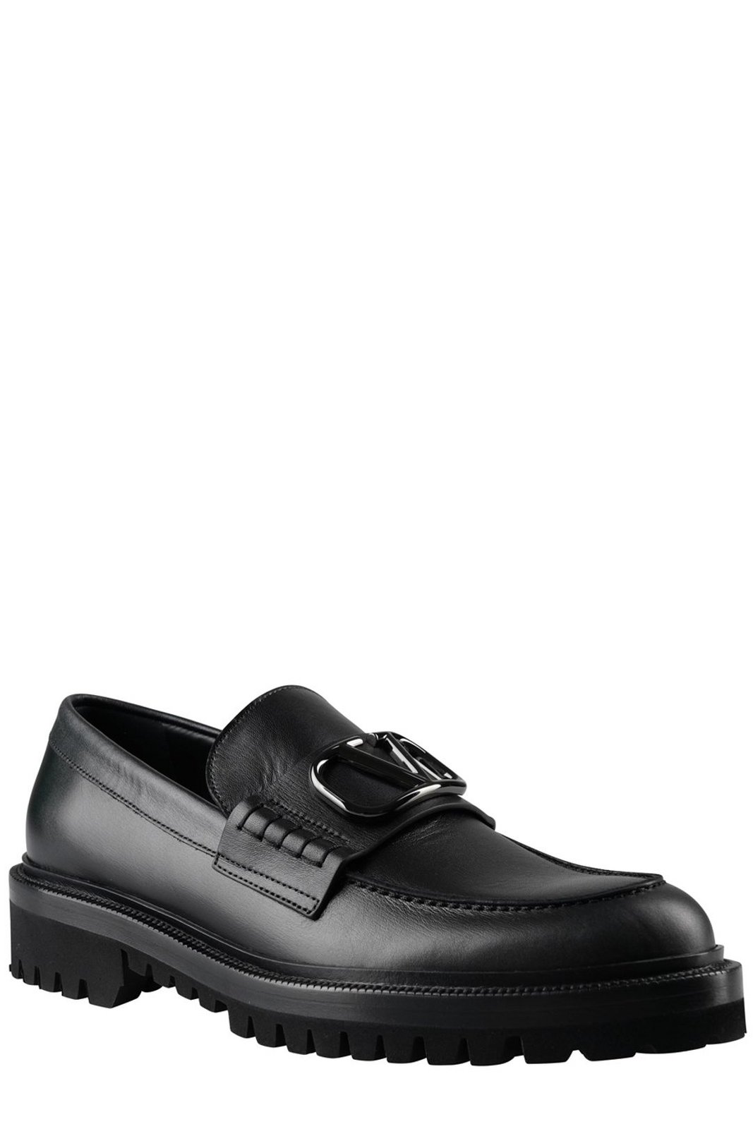 Valentino VLogo Plaque Slip-On Loafers