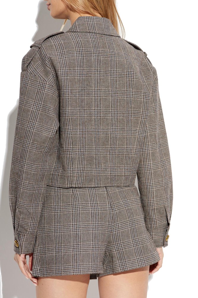 Self-Portrait｜JACKETS (CHECK JACKET (RS25100JABR-BROWN) Brown Check Jacket – self-portrait-US