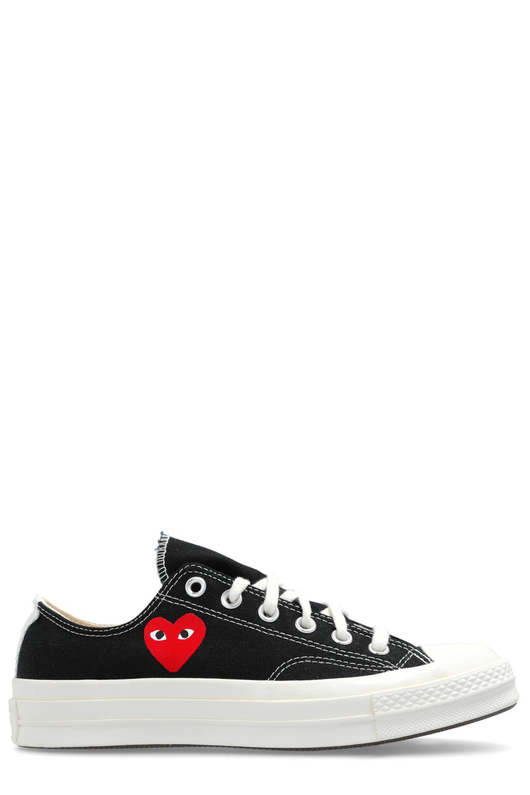Comme des Garcons Play Round Toe Lace-Up Sneakers