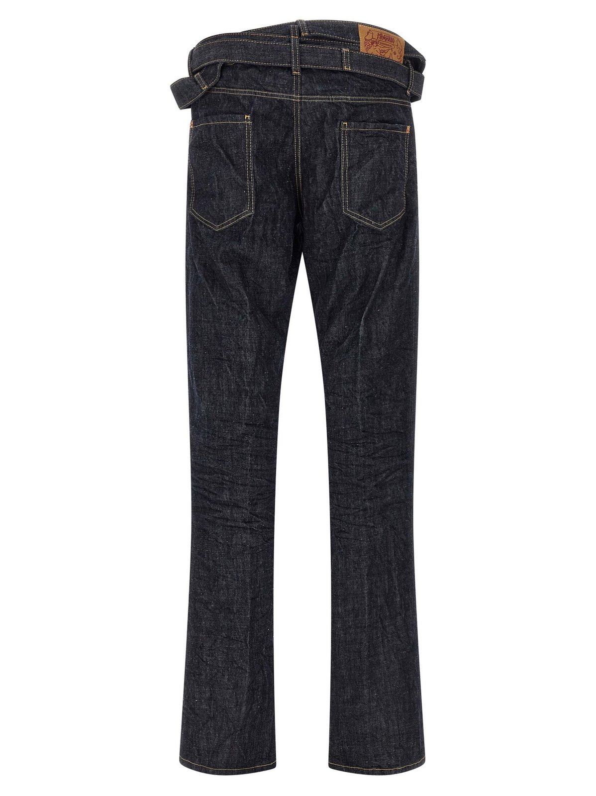 Dsquared2 X Magliano Logo Patch Belted Jeans