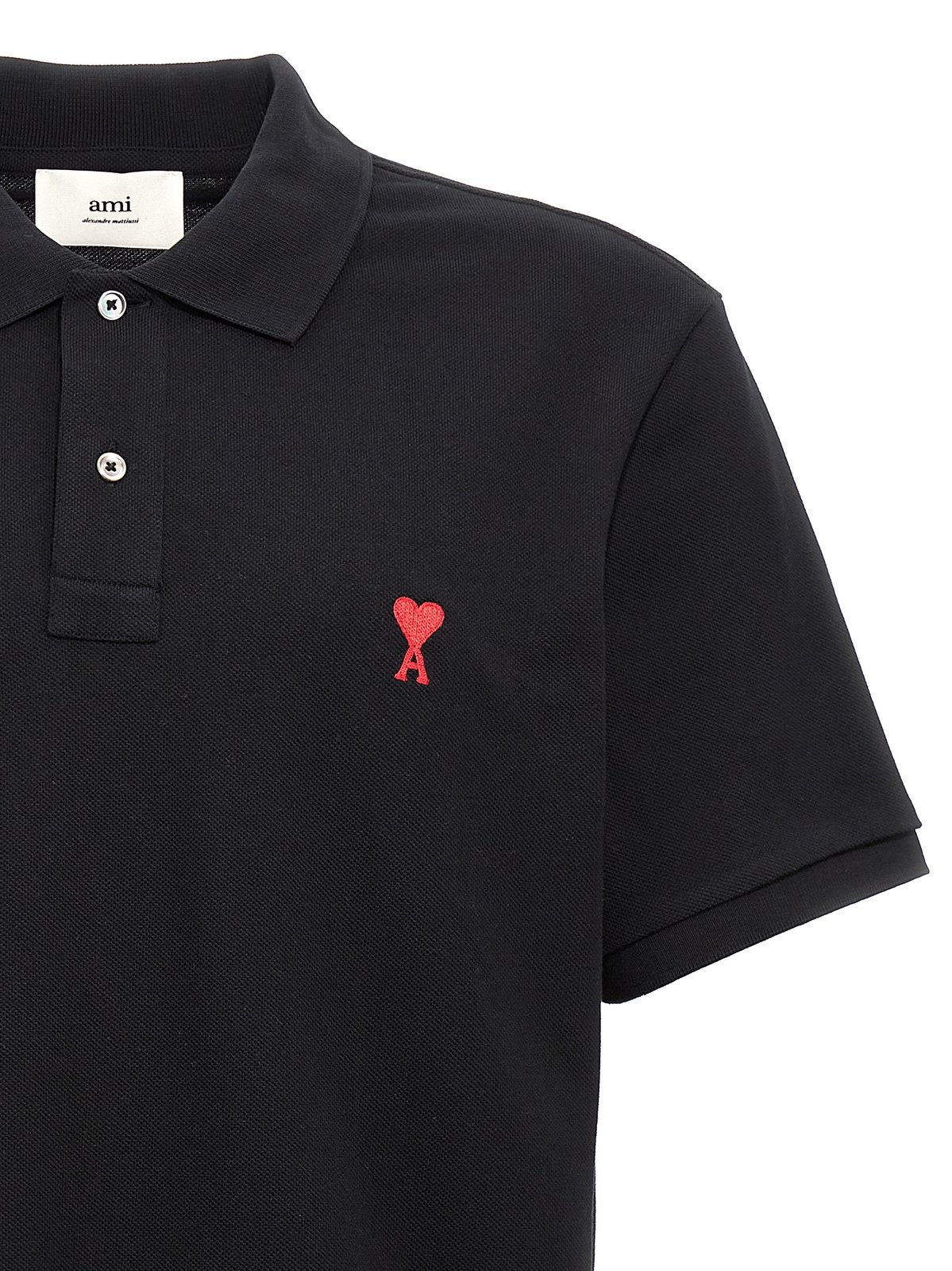 AMI Paris Ami de Coeur Logo Embroidered Short-Sleeved Polo Shirt