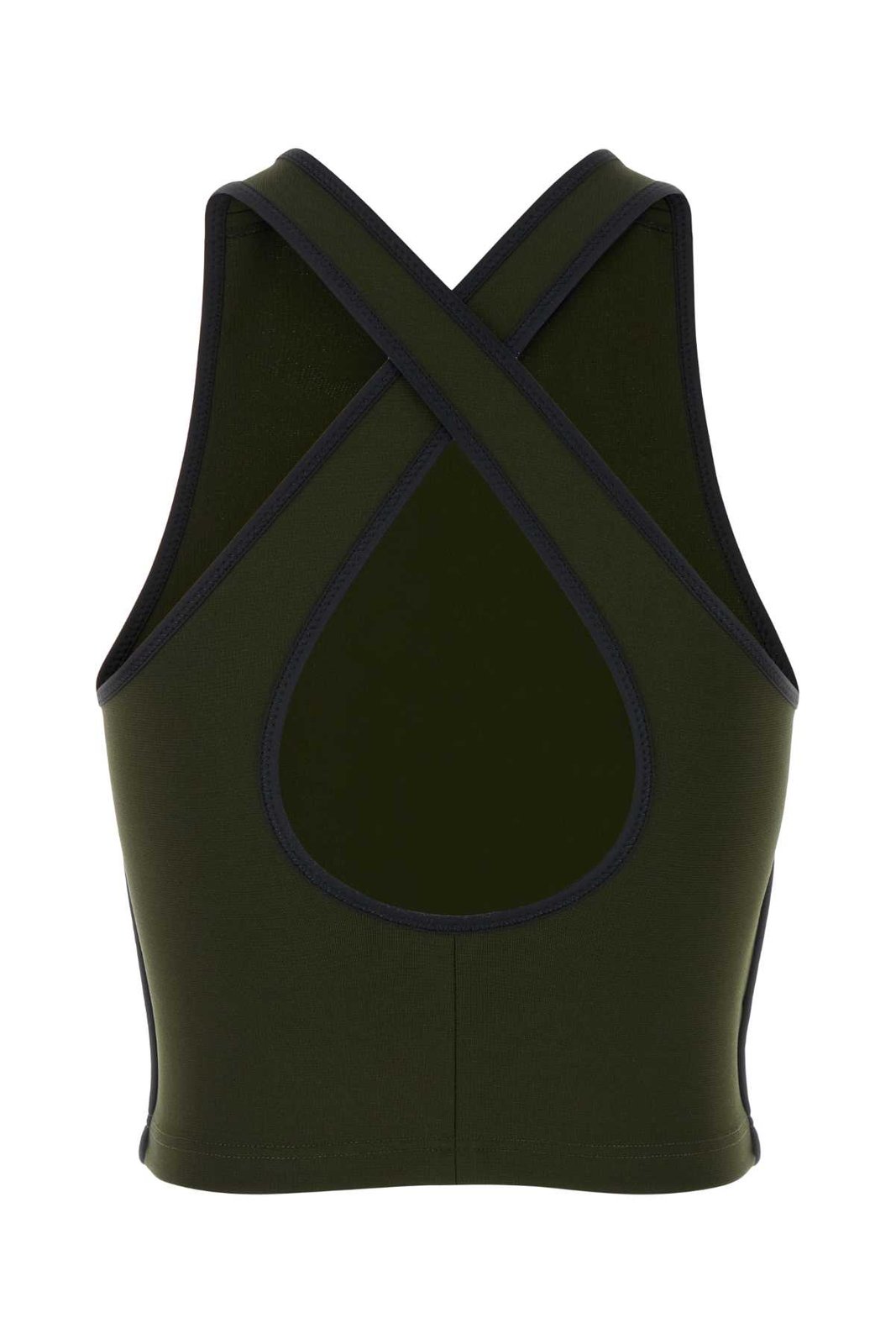 Miu Miu Logo-Embroidered Round-Neck Top