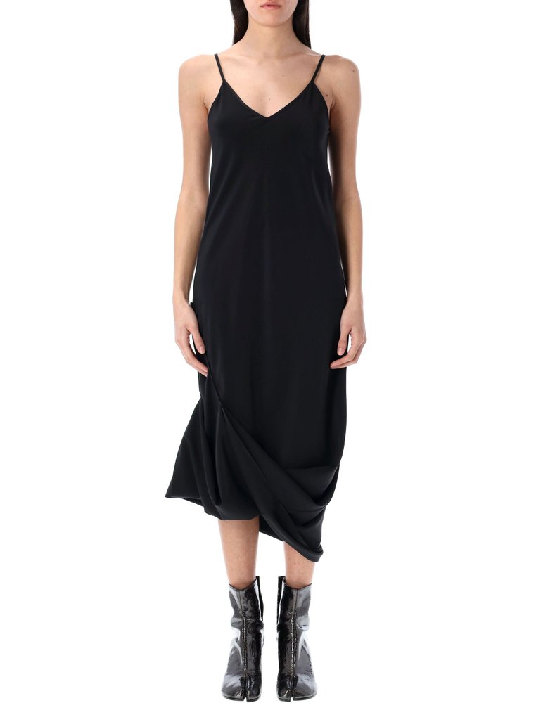 ワンピース MM6 MAISON MARGIELA Woman Dress Black S62DG0047M35441 900 MM6 Maison Margiela Women's Vintage Wash Long Sleeve