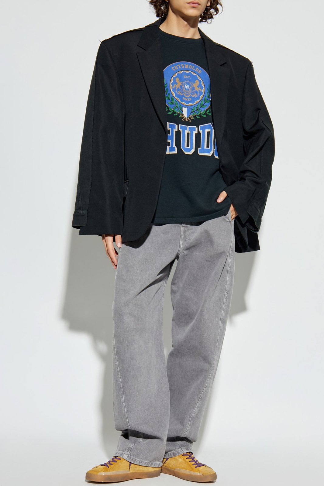 Rhude Logo Printed Crewneck T-Shirt