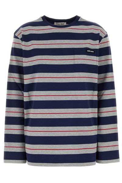 Miu Miu Set Of Three Logo Patch T-Shirts