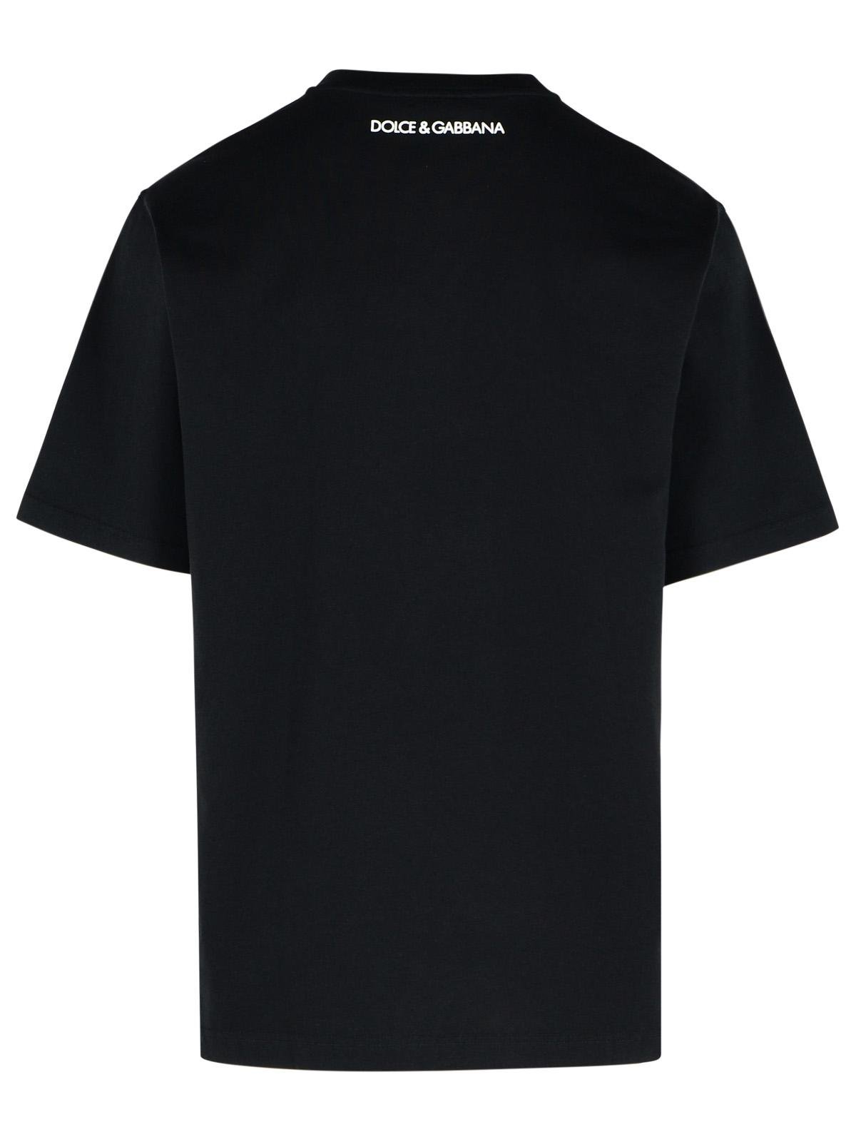Dolce & Gabbana ブラックTシャツ DGロゴ（美品） DOLCE & GABBANA DG Metal Silver Logo Cotton T-Shirt Shirt
