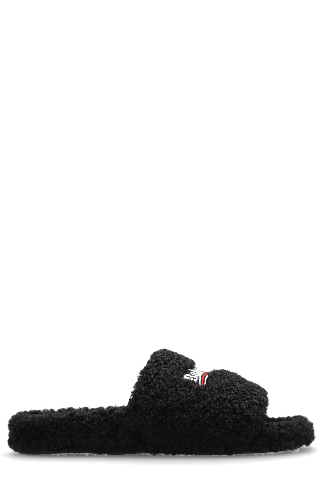 Balenciaga Political Logo Furry Slides