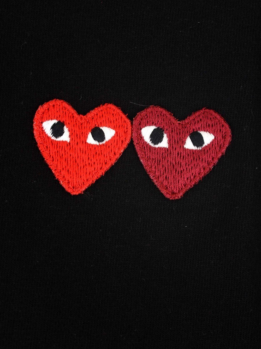 Comme des Garçons Play Double-Heart Logo Patch Crewneck T-Shirt