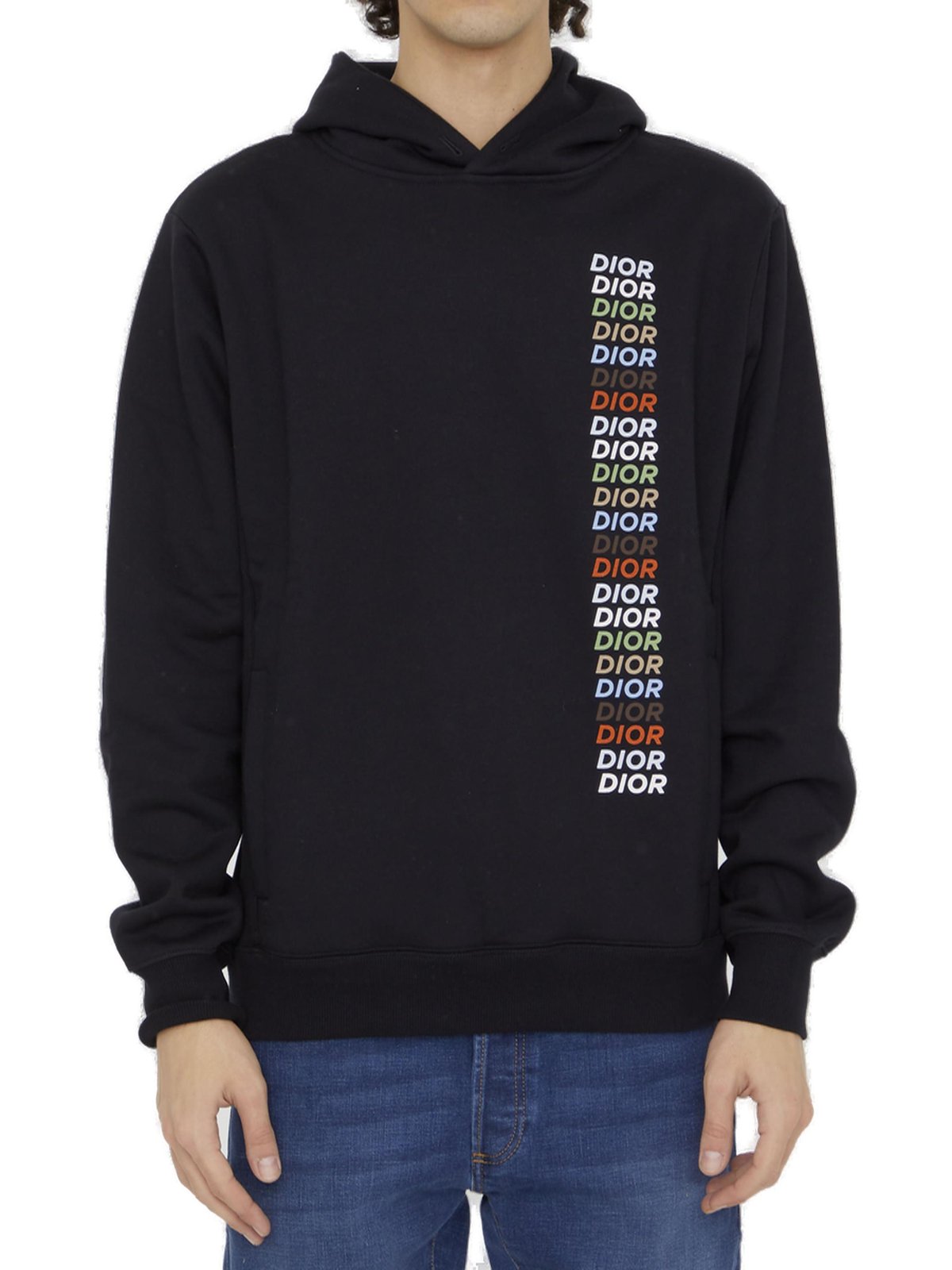 Dior Homme Logo Printed Long-Sleeved Hoodie