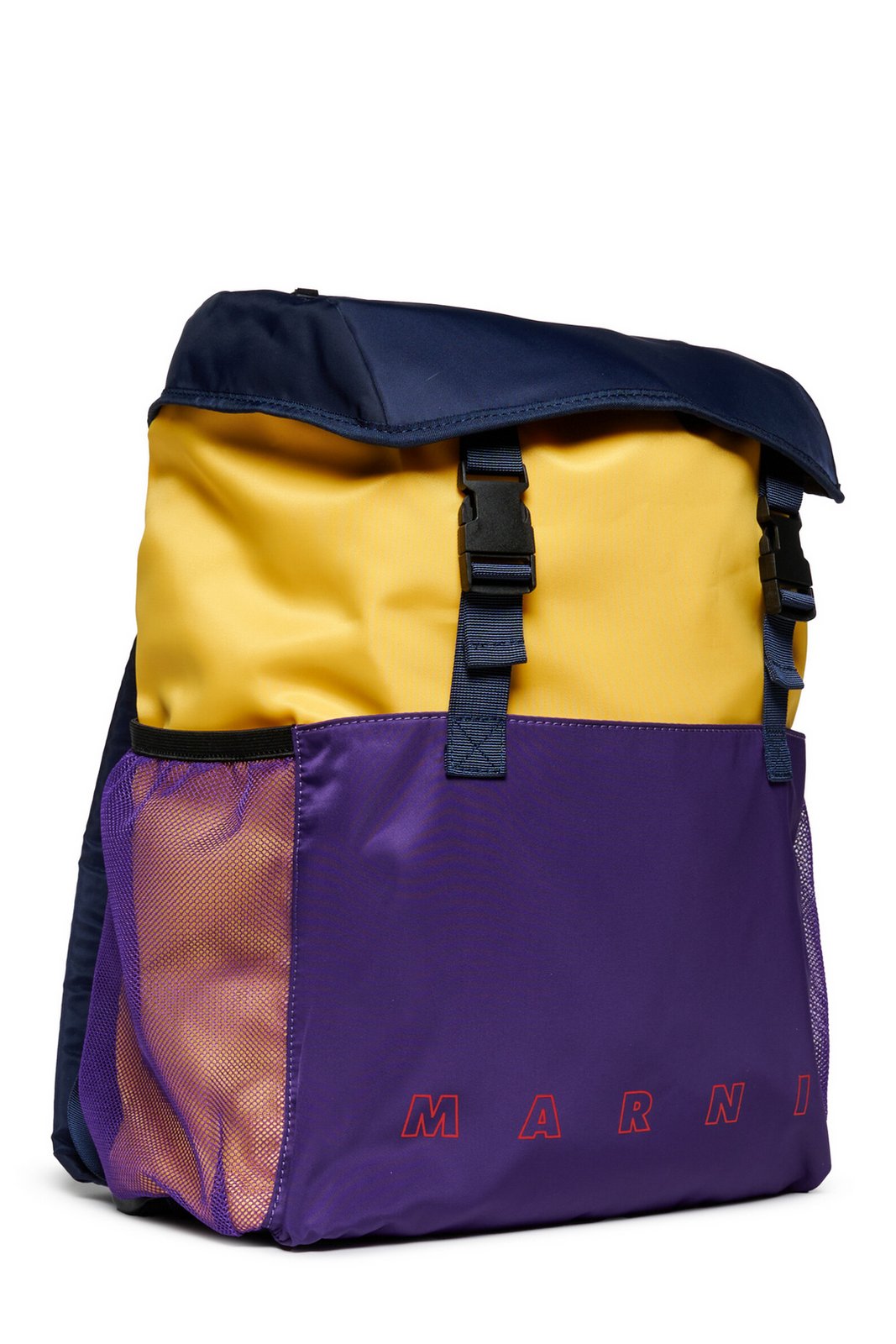 Marni Kids Colour-Block Foldover Top Backpack