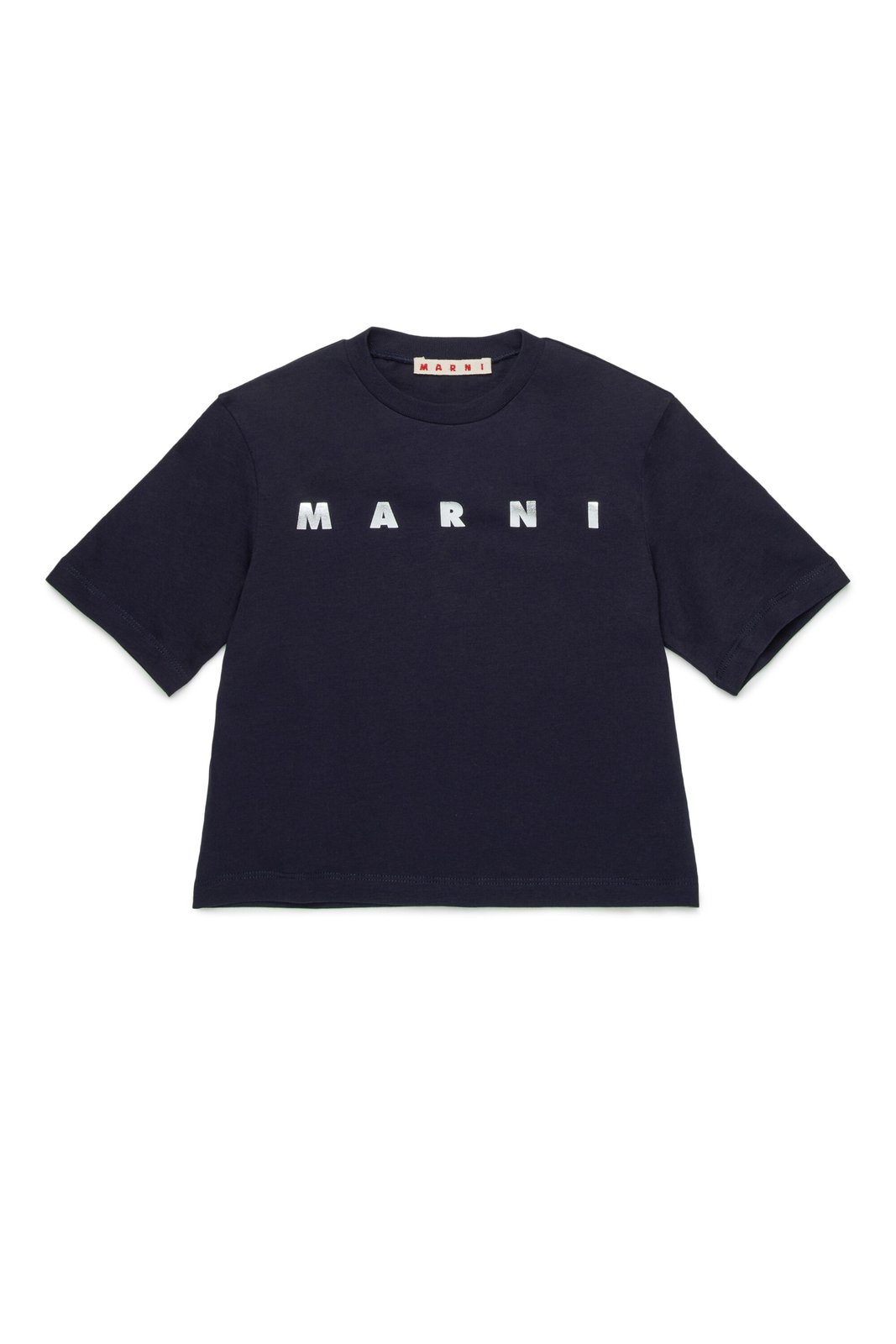 Marni Kids Logo Printed Cropped T-Shirt