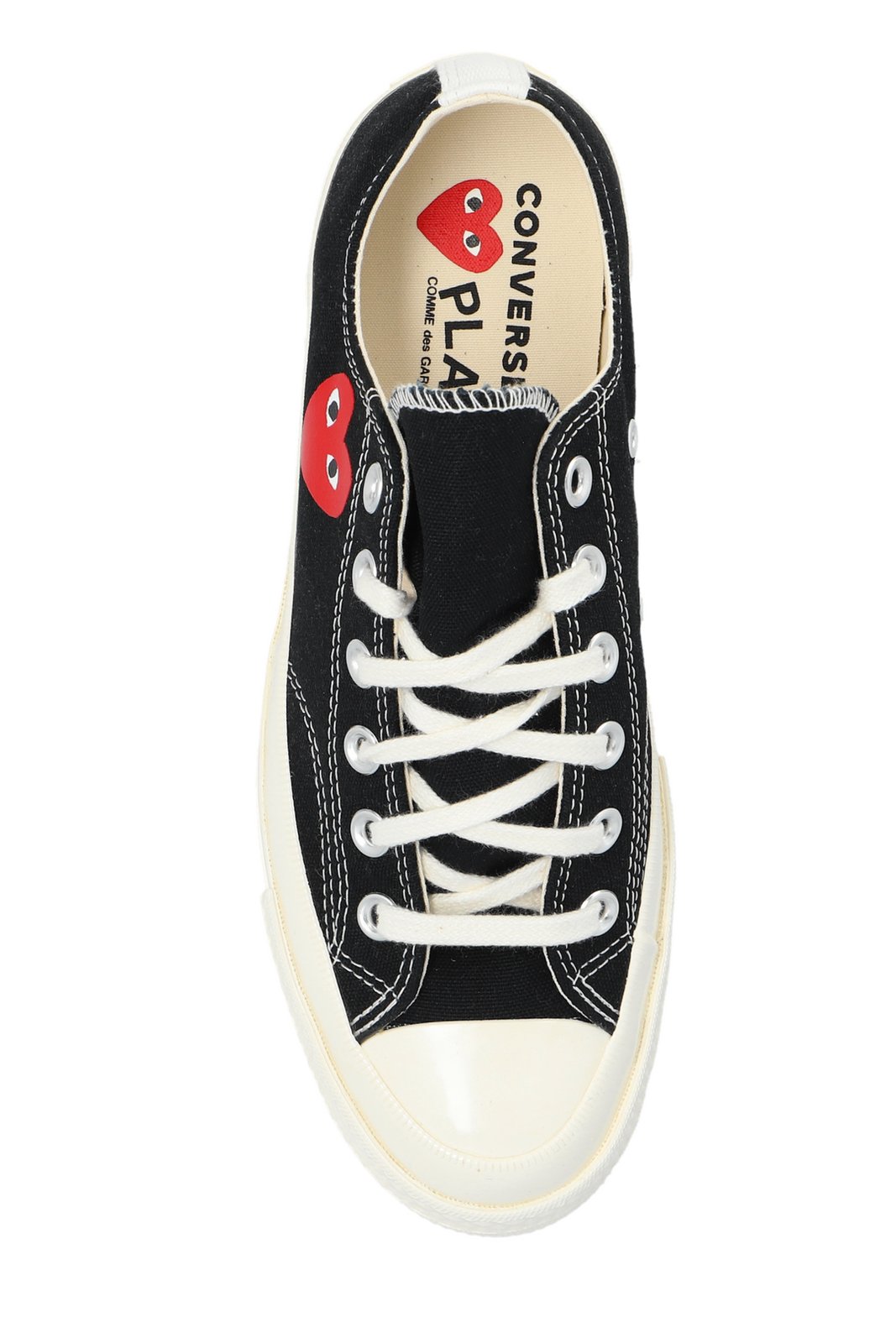 Comme des Garcons Play Round Toe Lace-Up Sneakers