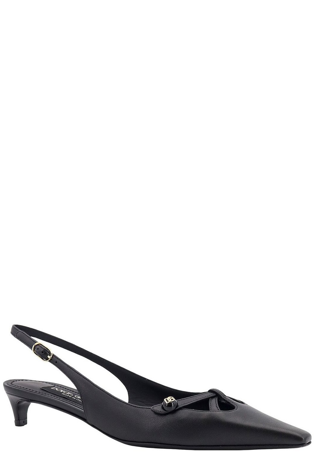 Dolce & Gabbana DG Logo Plaque Slingback Pumps