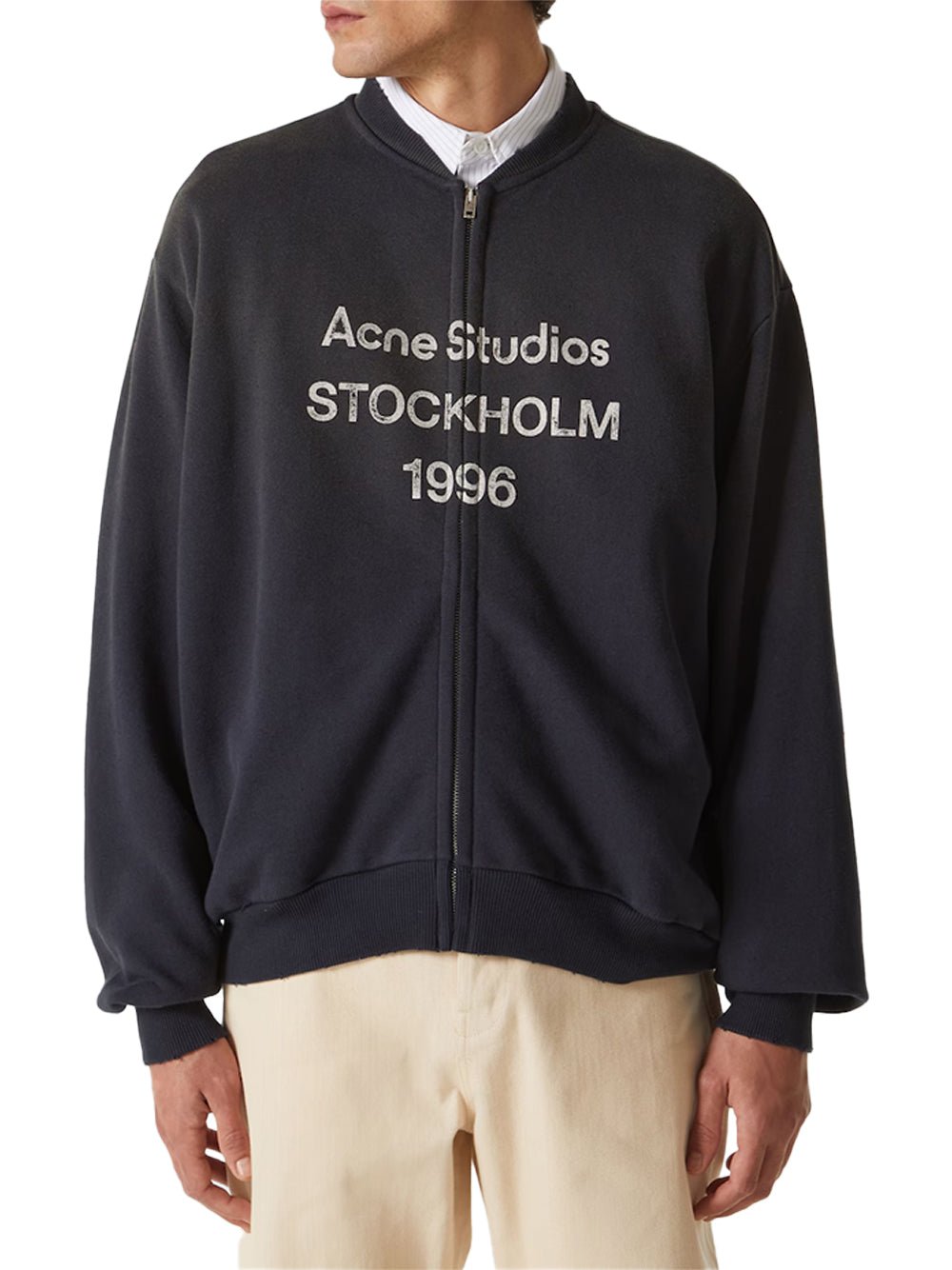 Acne Studios Logo Printed Zip-Up Jacket – Cettire