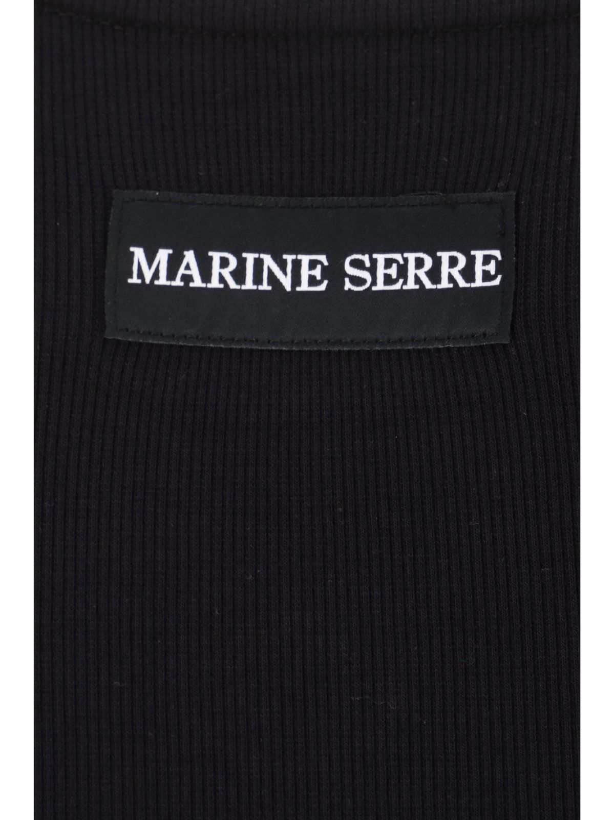 Marine Serre Logo Ribbed Jersey Mini Dress