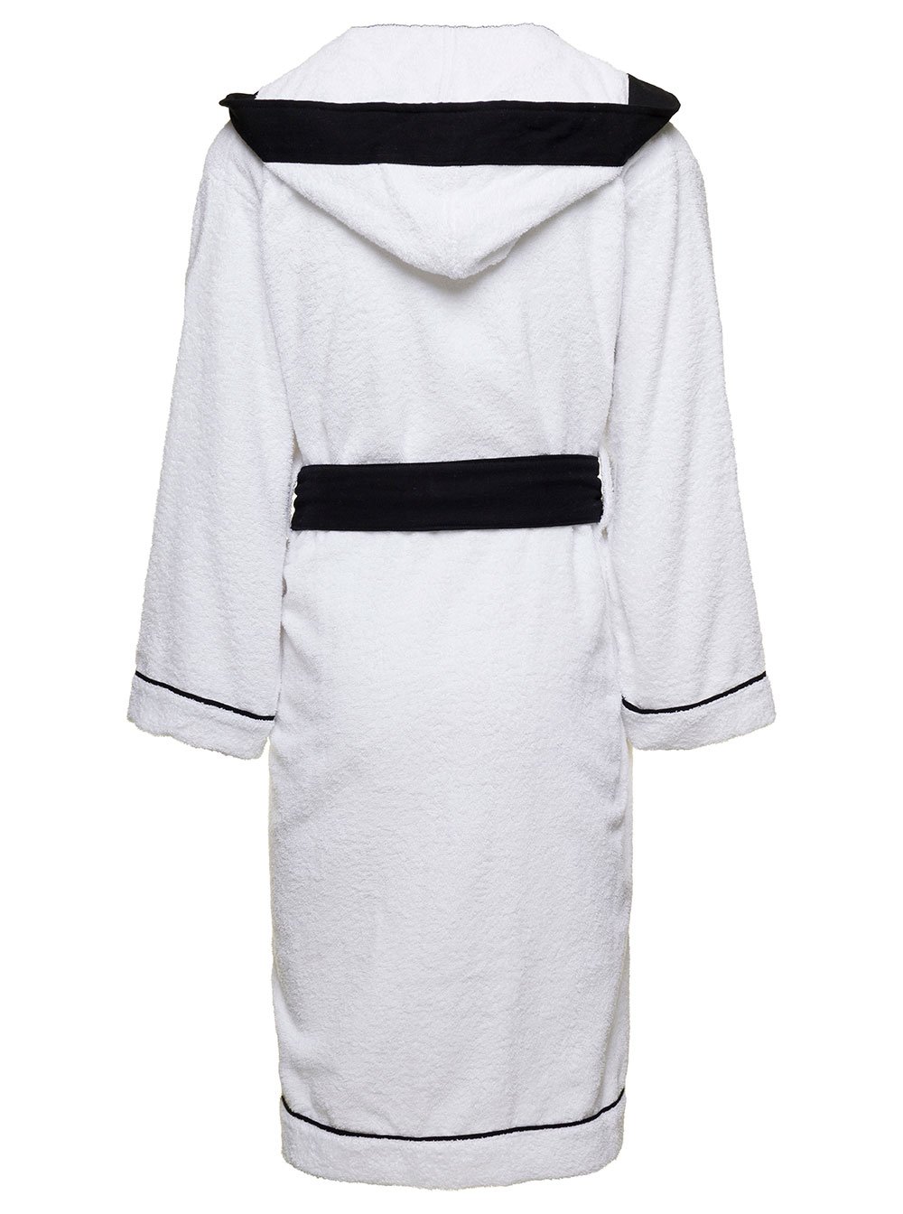 Dolce & Gabbana Logo Embroidered Terry Bathrobe