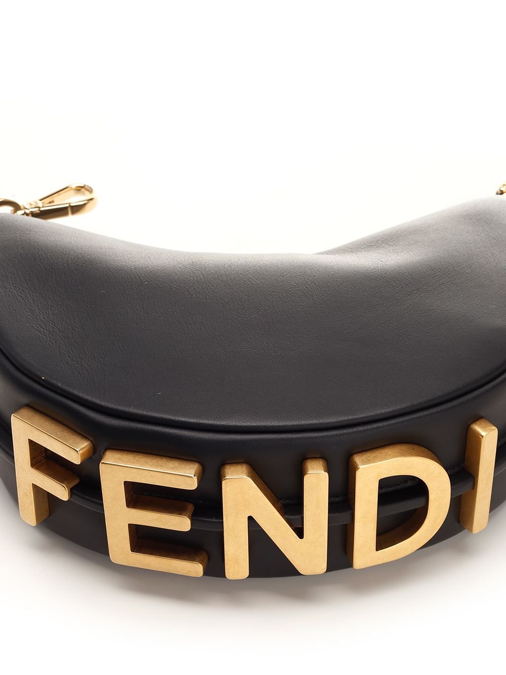 Fendi Logo Plaque Mini Hobo Bag