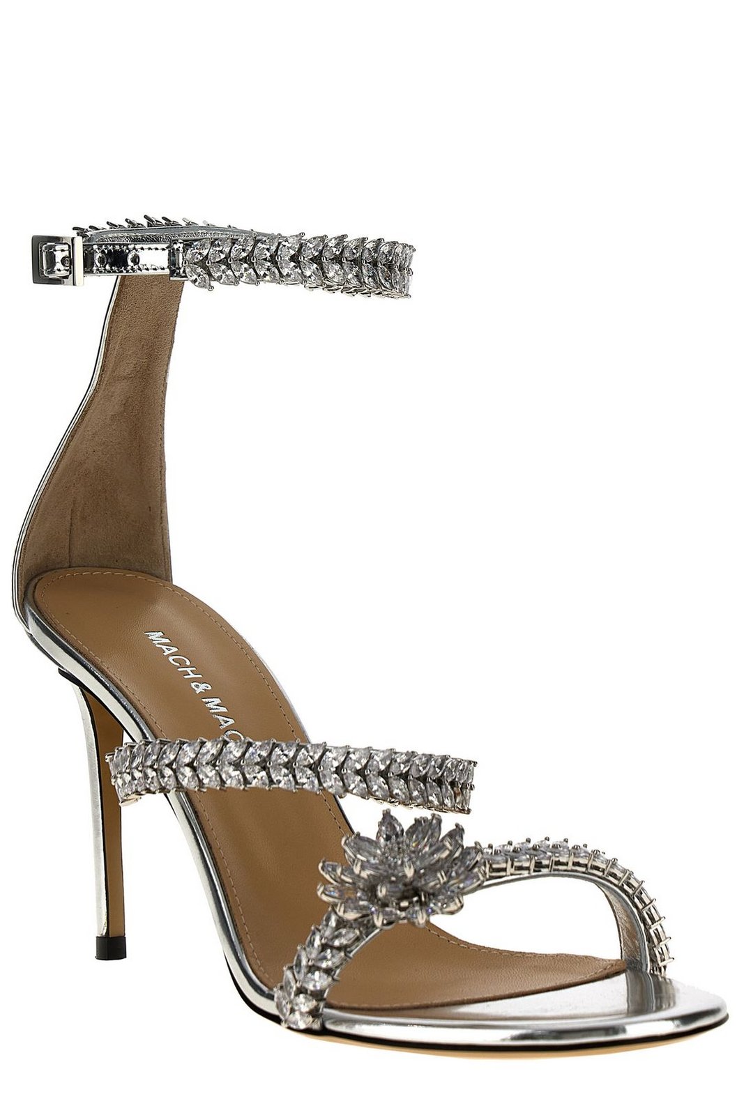 Mach & Mach Embellished Ankle Strap Sandals