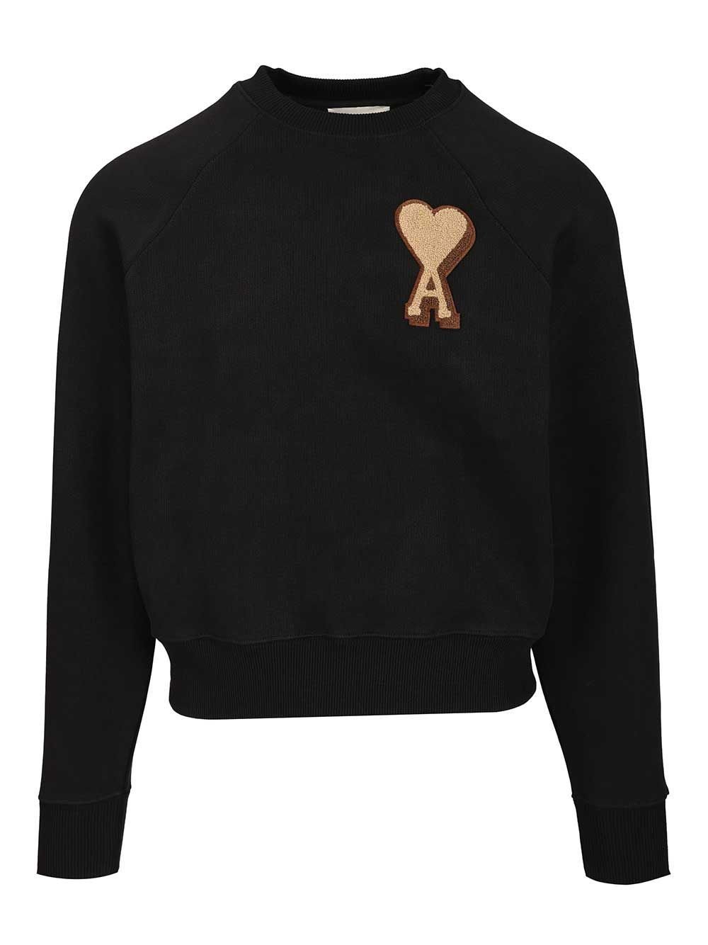AMI Paris Ami De Coeur Patch Crewneck Sweatshirt
