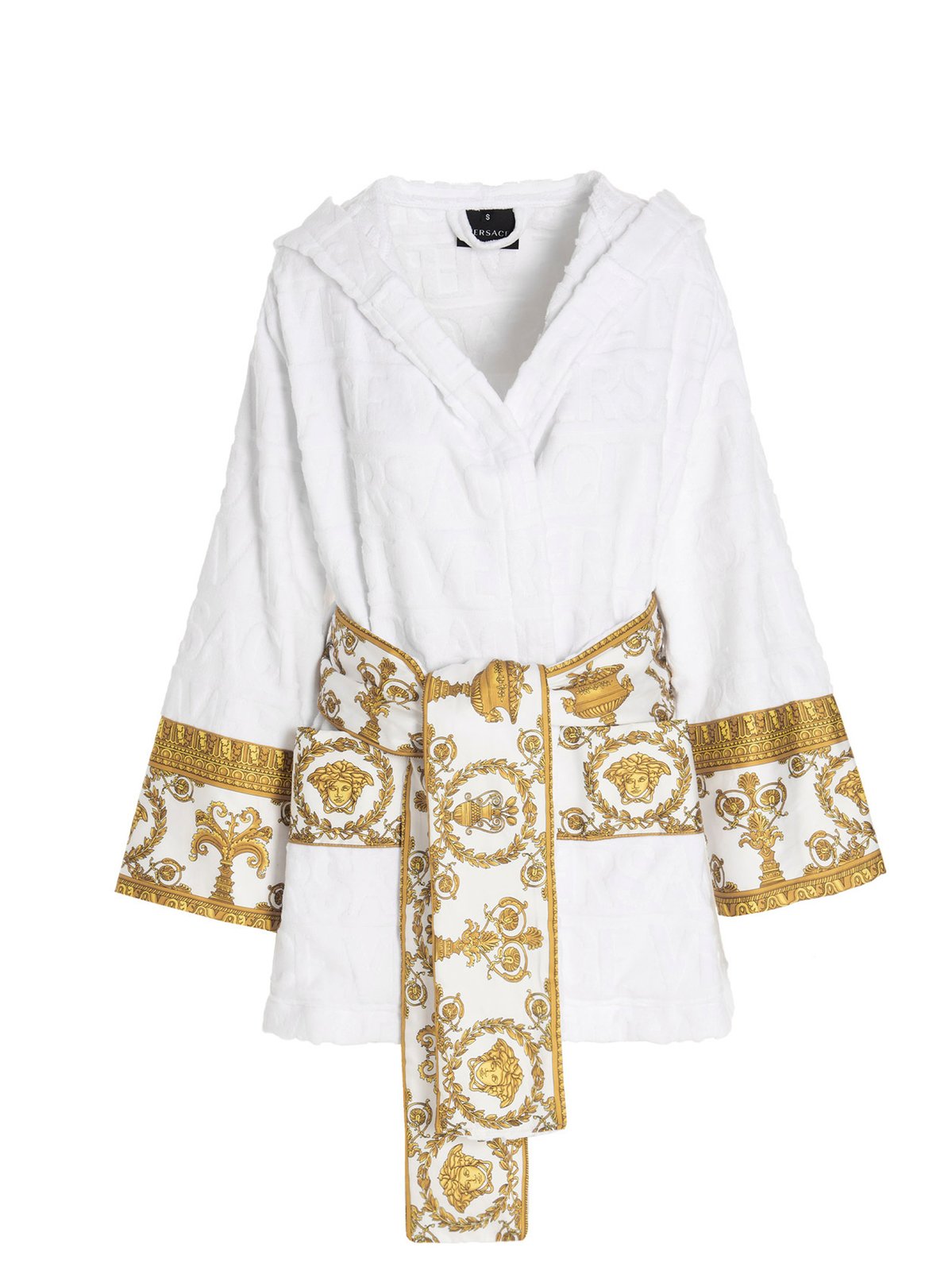 Versace Baroque Printed Belted Waist Robe