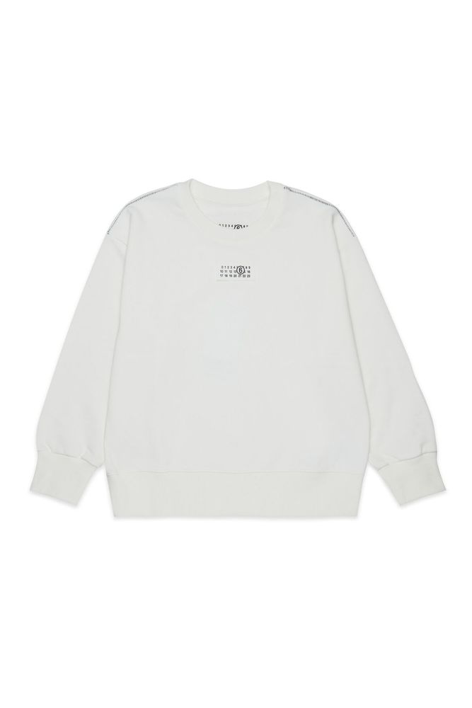 MM6 Maison Margiela Kids 로고 패치 스웨트셔츠