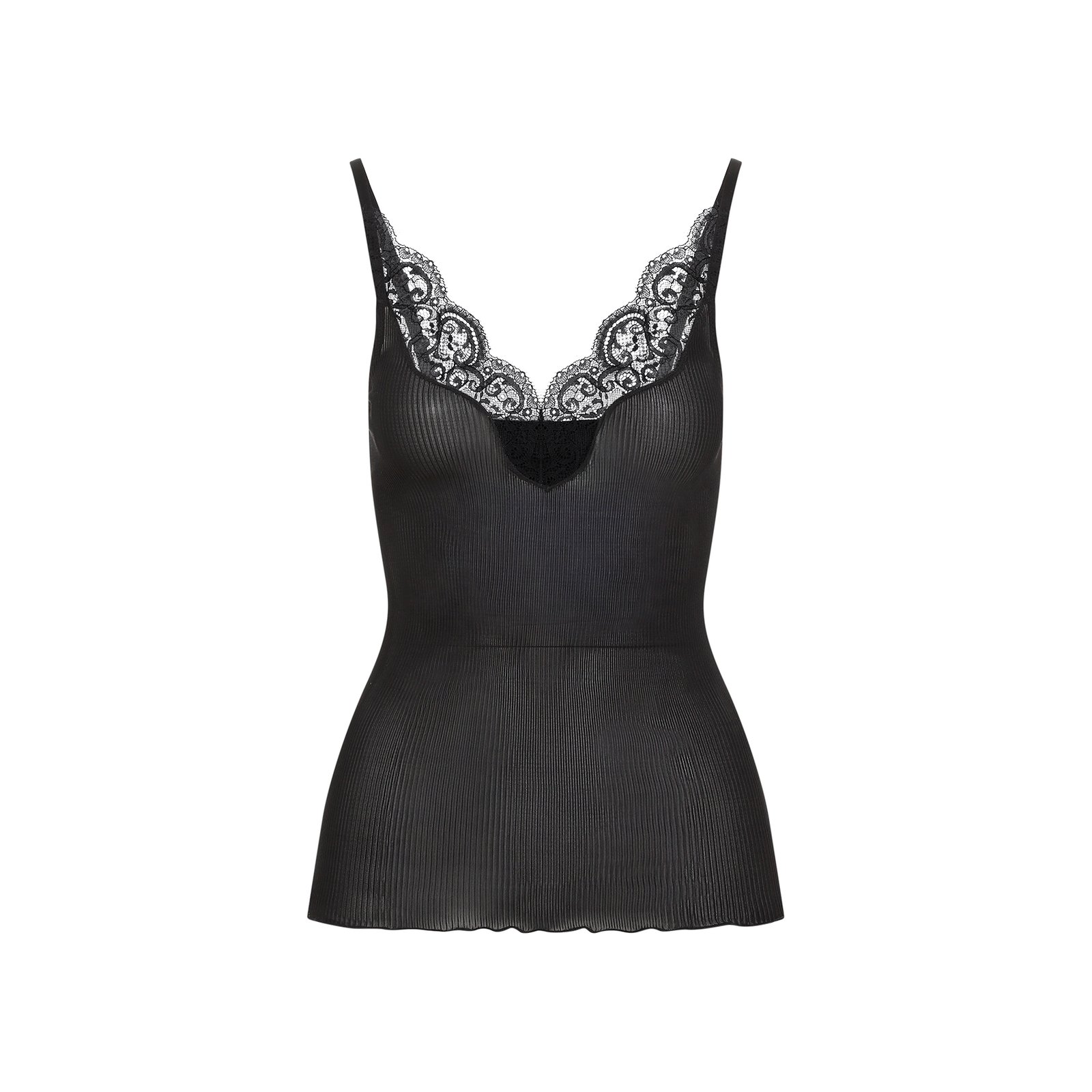 Saint Laurent Laced Ribbed Tank Top