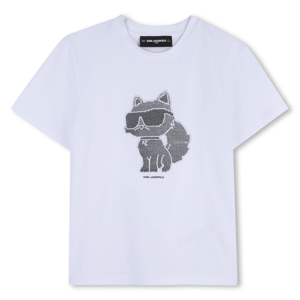 Karl Lagerfeld Kids 크루넥 티셔츠