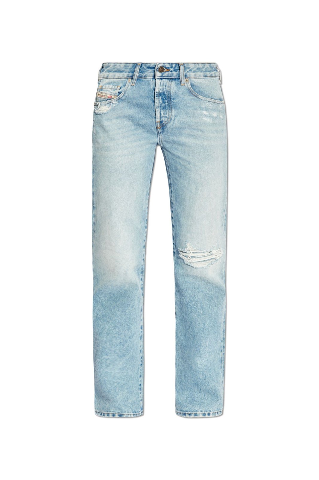 Diesel 1989 D-Mine Distressed Straight-Leg Jeans