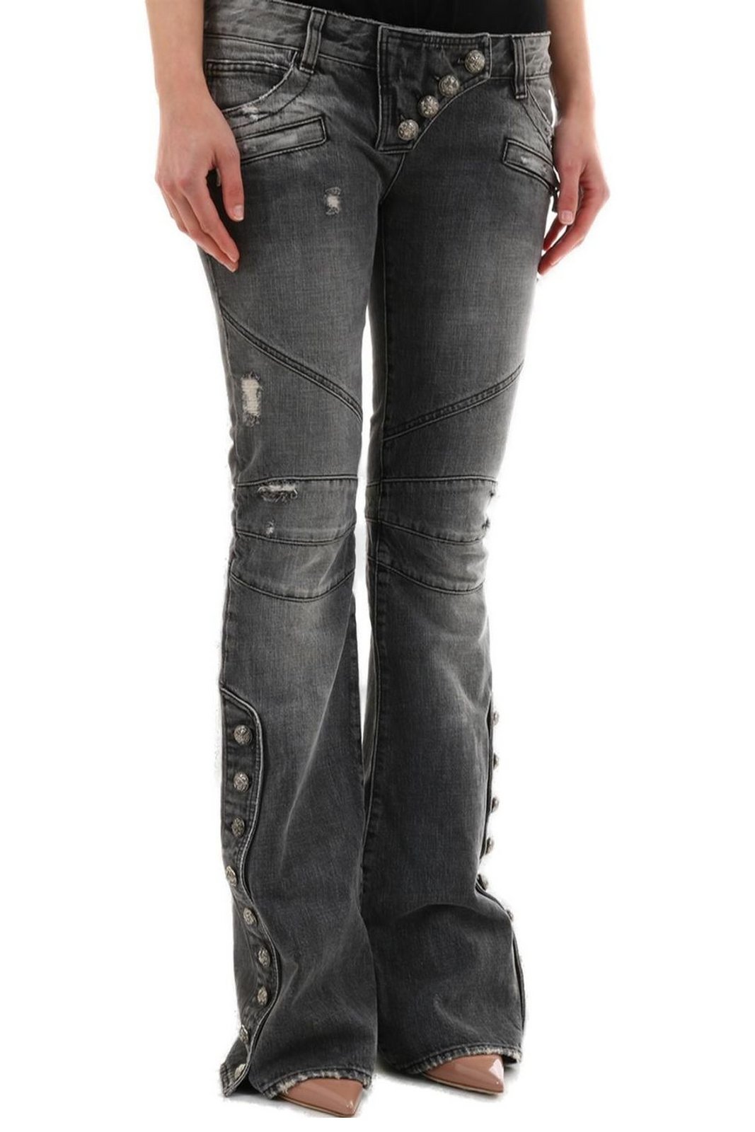 Balmain Distressed Flared Jeans