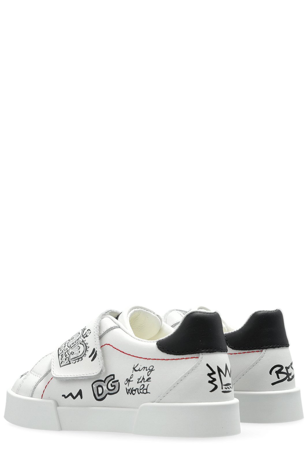 Dolce & Gabbana Kids Graphic Printed Touch-Strap Sneakers