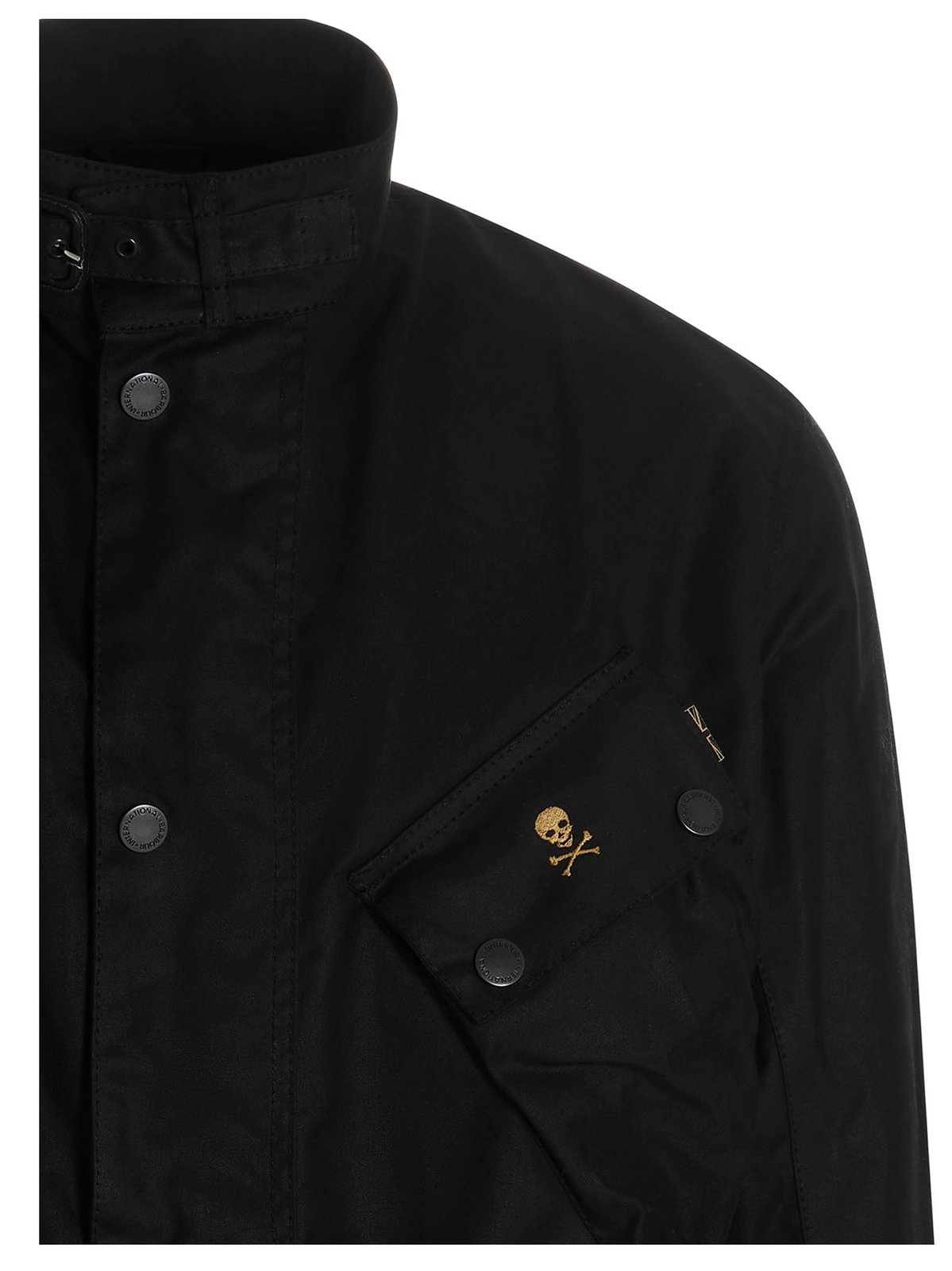 Barbour Logo Embroidered Belted High-Neck Jacket – Cettire