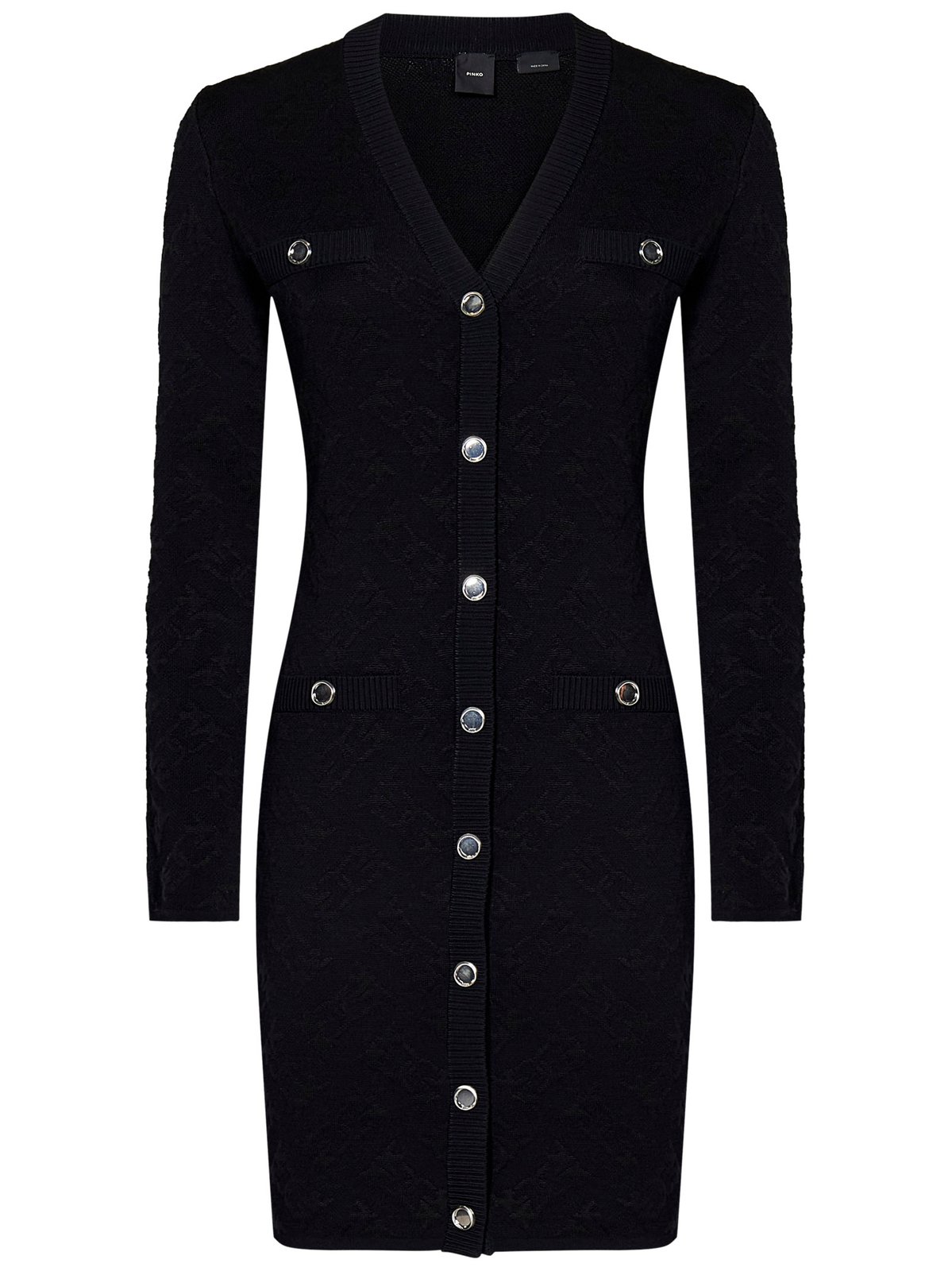 pinko knitted dress Long Sleeved Jacquard – Cettire fly_type-Closed