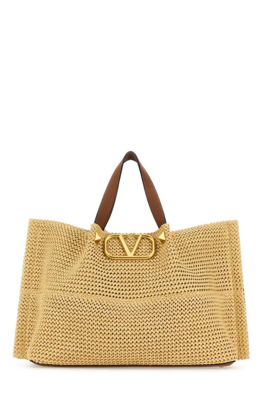 Valentino Garavani Rockstud Summer VLogo Plaque Tote Bag