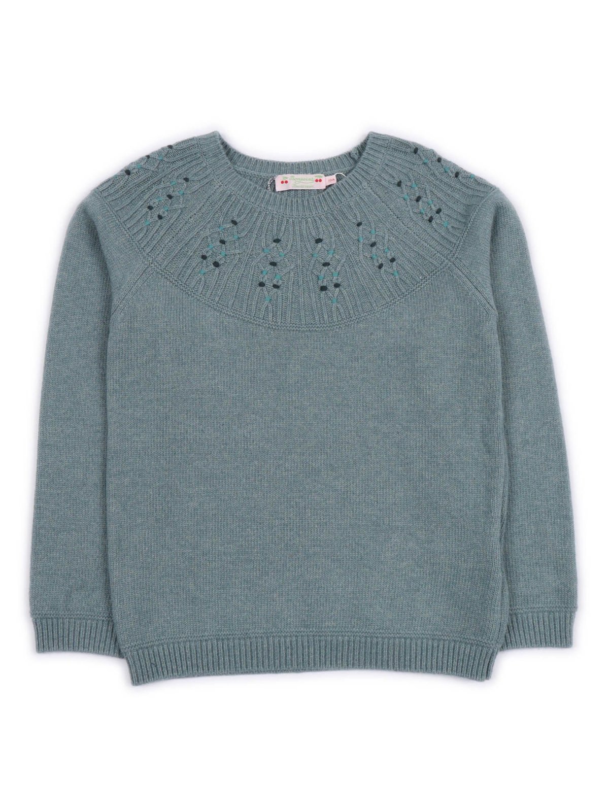 Bonpoint Polka-Dot Embroidered Crewneck Jumper