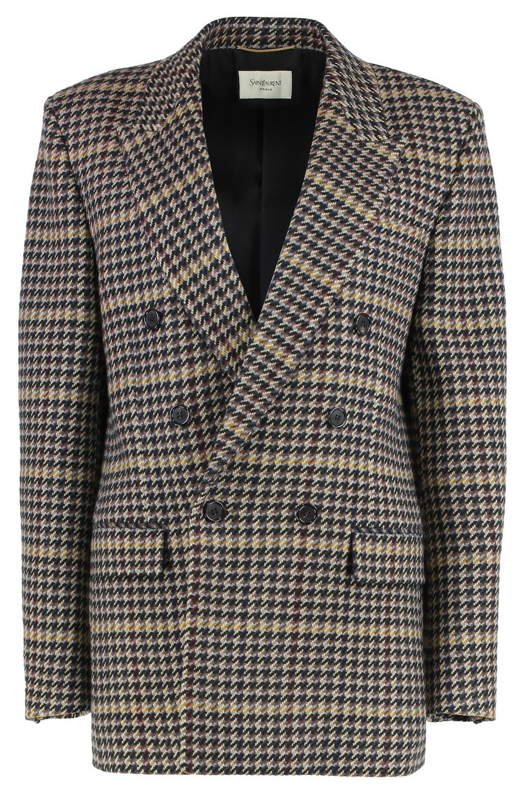 Saint Laurent Double-Breasted Long-Sleeved Jacket