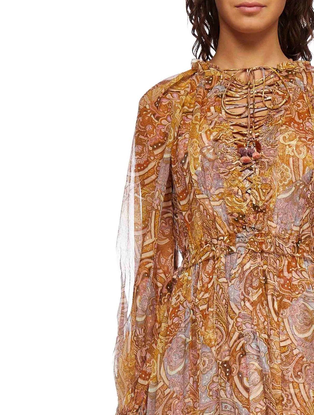 Zimmermann Concert Lace-Up Mini Dress 