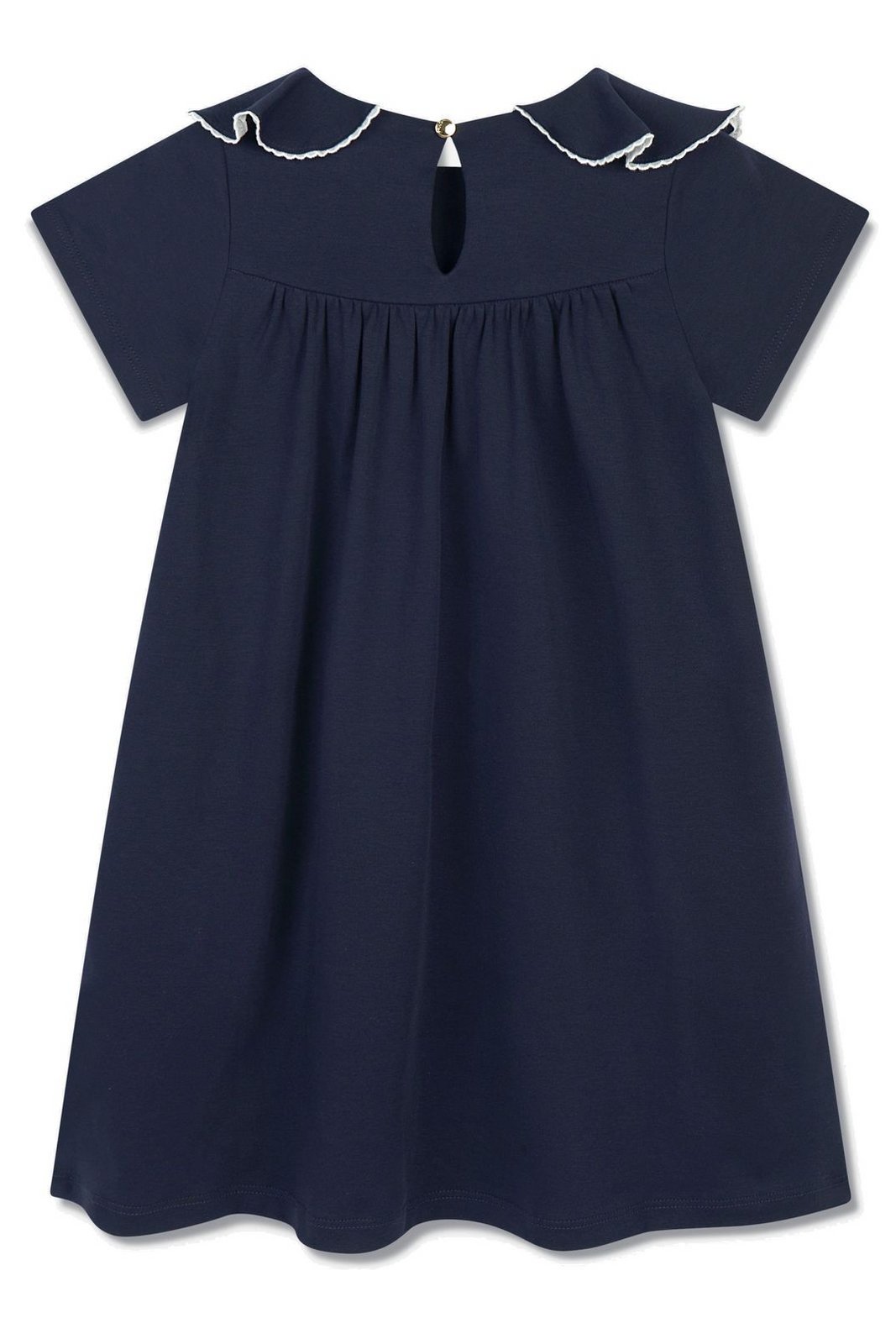 Chloé Kids Logo Embroidered Ruffled Dress