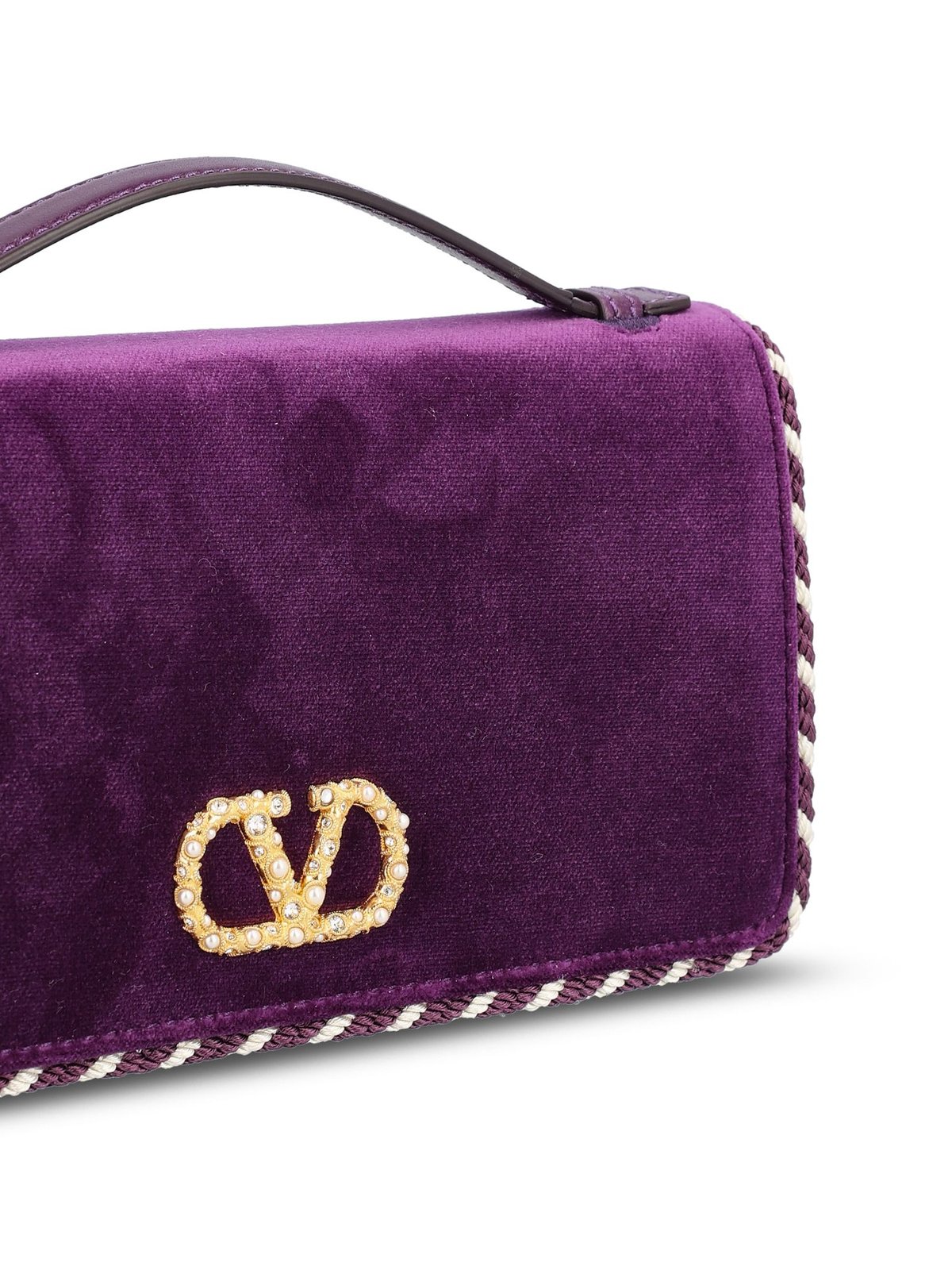 Valentino VLogo Signature Braided Edge Tote Bag