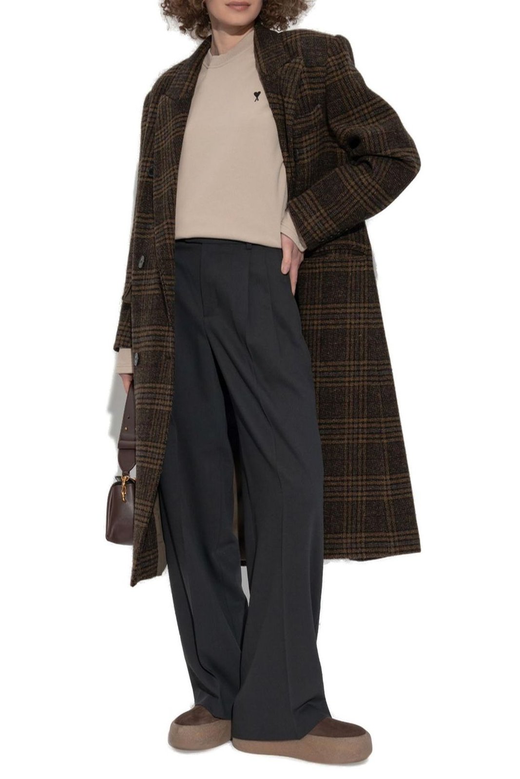 AMI Paris Logo Detailed Crewneck Sweatshirt