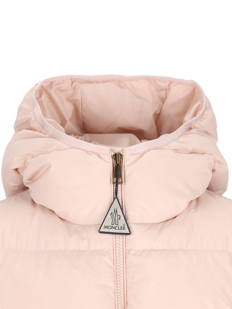 Moncler Enfant 지퍼 퀼팅 후드 자켓